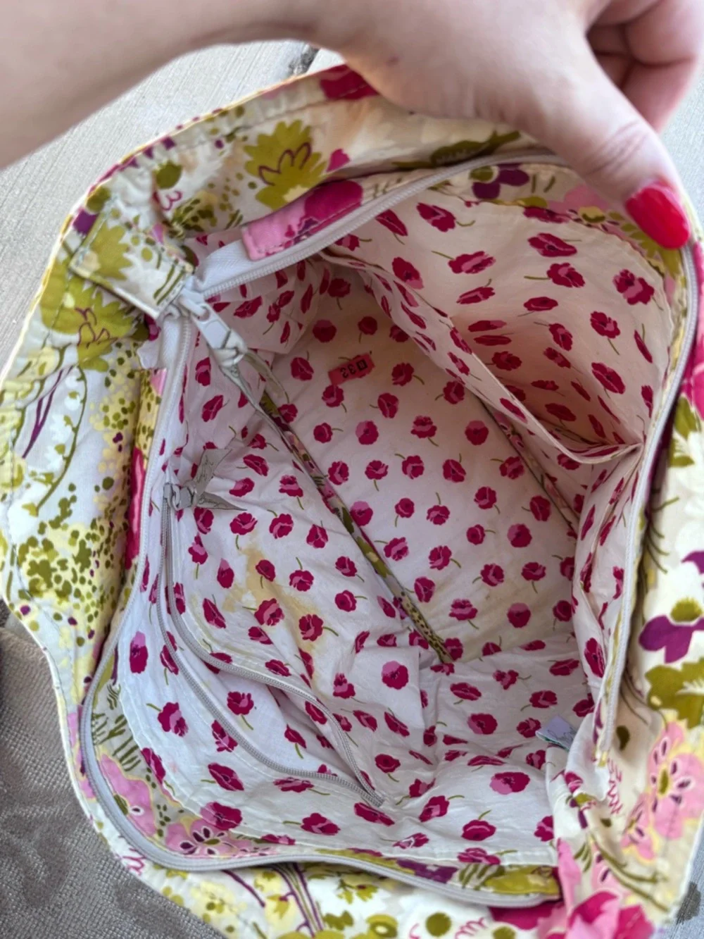 Vera Bradley Make Me Blush (Retired) Double Handle Shoulder Handbag Tote Bag - Picture 3 of 7
